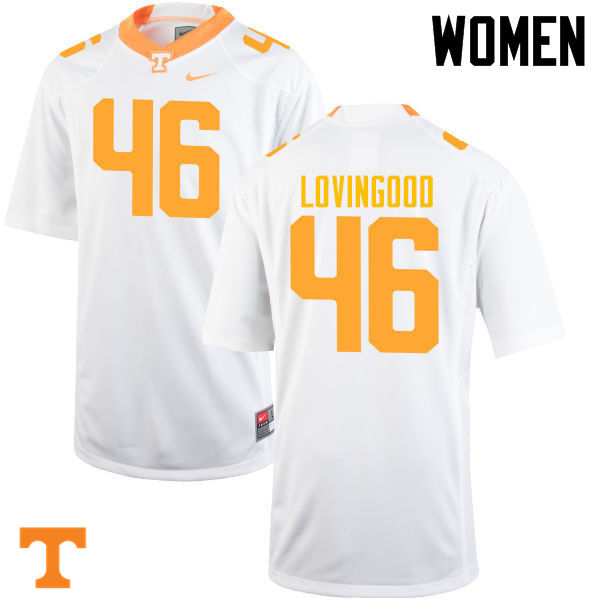 Women #46 Riley Lovingood Tennessee Volunteers College Football Jerseys-White